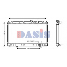 140023N AKS DASIS Радиатор, охлаждение двигателя