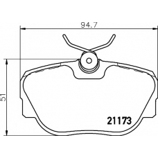 2117303 TEXTAR Комплект тормозных колодок, дисковый тормоз