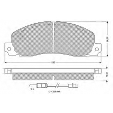 PF1165 PROCODIS FRANCE Комплект тормозных колодок, дисковый тормоз