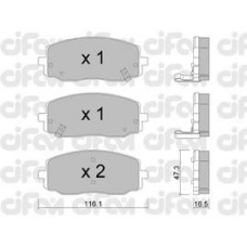 822-629-0 CIFAM Комплект тормозных колодок, дисковый тормоз