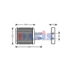 516000N AKS DASIS Теплообменник, отопление салона