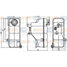 8MA 376 755-191 HELLA Компенсационный бак, охлаждающая жидкость
