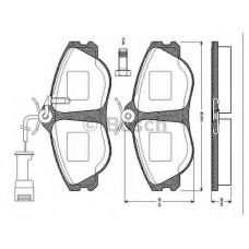 0 986 TB2 602 BOSCH Комплект тормозных колодок, дисковый тормоз