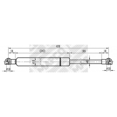 91400 MAPCO Газовая пружина, крышка багажник