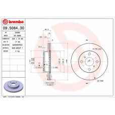 09.5084.30 BREMBO Тормозной диск