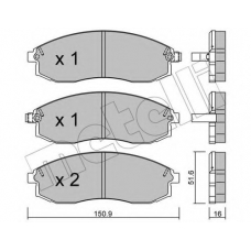 22-0306-1 METELLI Комплект тормозных колодок, дисковый тормоз