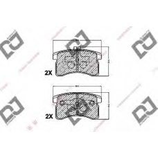 BP1422 DJ PARTS Комплект тормозных колодок, дисковый тормоз