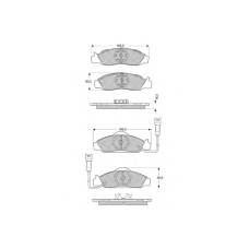 PF1176 PROCODIS FRANCE Комплект тормозных колодок, дисковый тормоз