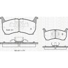 8110 50097 TRIDON Brake pads - front