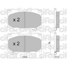 822-452-0 CIFAM Комплект тормозных колодок, дисковый тормоз