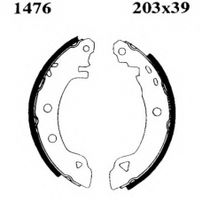 6165 BSF Комплект тормозов, барабанный тормозной механизм