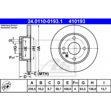 24.0110-0193.1 ATE Тормозной диск