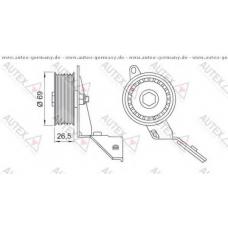 654469 AUTEX Паразитный / ведущий ролик, поликлиновой ремень