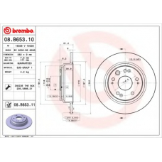 08.B653.10 BREMBO Тормозной диск