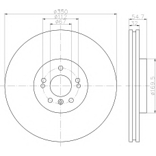 8DD 355 121-181 HELLA PAGID Тормозной диск