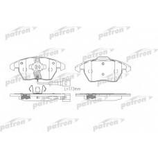PBP1641 PATRON Комплект тормозных колодок, дисковый тормоз
