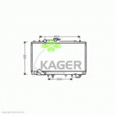 31-2823 KAGER Радиатор, охлаждение двигателя