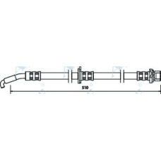 HOS3501 APEC Тормозной шланг