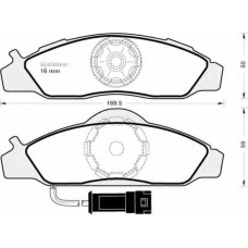 516 MGA Комплект тормозных колодок, дисковый тормоз