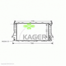 31-0017 KAGER Радиатор, охлаждение двигателя