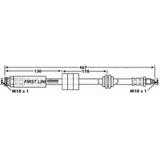 FBH6097 FIRST LINE Тормозной шланг