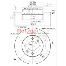 6958.10 METZGER Тормозной диск