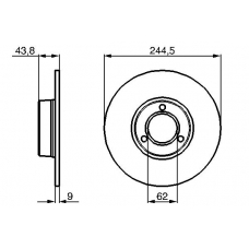 0 986 478 052 BOSCH Тормозной диск