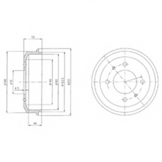 BF435 DELPHI Тормозной барабан