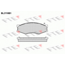 BL2116B1 FTE Комплект тормозных колодок, дисковый тормоз