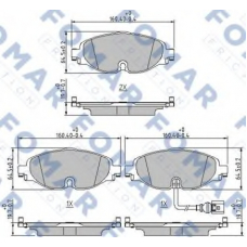 FO 252181 FOMAR ROULUNDS Комплект тормозных колодок, дисковый тормоз