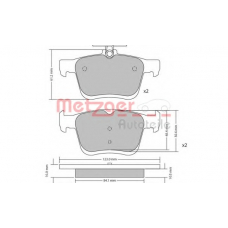 1170470 METZGER Комплект тормозных колодок, дисковый тормоз