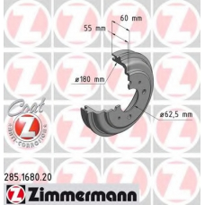 285.1680.20 ZIMMERMANN Тормозной барабан