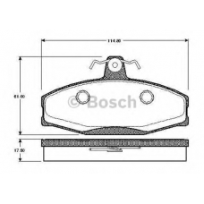 0 986 TB2 305 BOSCH Комплект тормозных колодок, дисковый тормоз