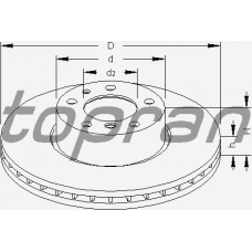 501 218 TOPRAN Тормозной диск