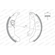 152-2097 WEEN Комплект тормозных колодок