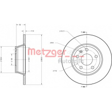 6110574 METZGER Тормозной диск