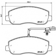 P 68 062 BREMBO Комплект тормозных колодок, дисковый тормоз