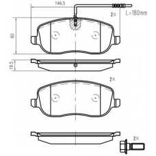 K425100 Vema Комплект тормозных колодок, дисковый тормоз