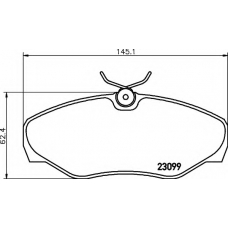 8DB 355 011-091 HELLA Комплект тормозных колодок, дисковый тормоз