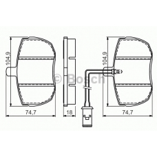 0 986 494 535 BOSCH Комплект тормозных колодок, дисковый тормоз