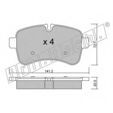 727.0 fri.tech. Комплект тормозных колодок, дисковый тормоз