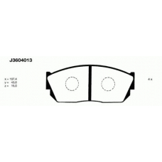 J3604013 NIPPARTS Комплект тормозных колодок, дисковый тормоз