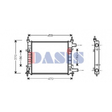 091280N AKS DASIS Радиатор, охлаждение двигателя