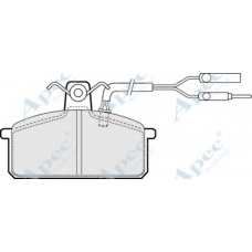 PAD559 APEC Комплект тормозных колодок, дисковый тормоз