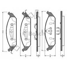 0 986 TB2 272 BOSCH Комплект тормозных колодок, дисковый тормоз