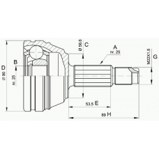 CVJ5198.10 OPEN PARTS Шарнирный комплект, приводной вал