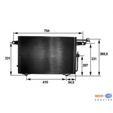 8FC 351 035-531 HELLA Конденсатор, кондиционер