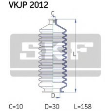 VKJP 2012 SKF Комплект пылника, рулевое управление