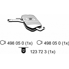 133104 ERNST Средний глушитель выхлопных газов
