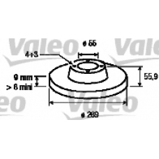 186847 VALEO Тормозной диск